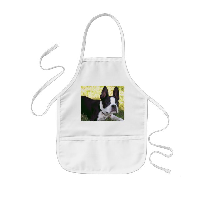 Boston Terrier Pup Children's Apron (Front)
