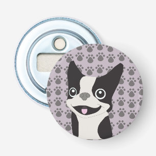 Boston Terrier, Purple lavender Bottle Opener