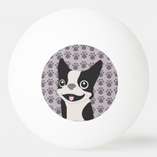 Boston Terrier, Purple lavender Ping Pong Ball