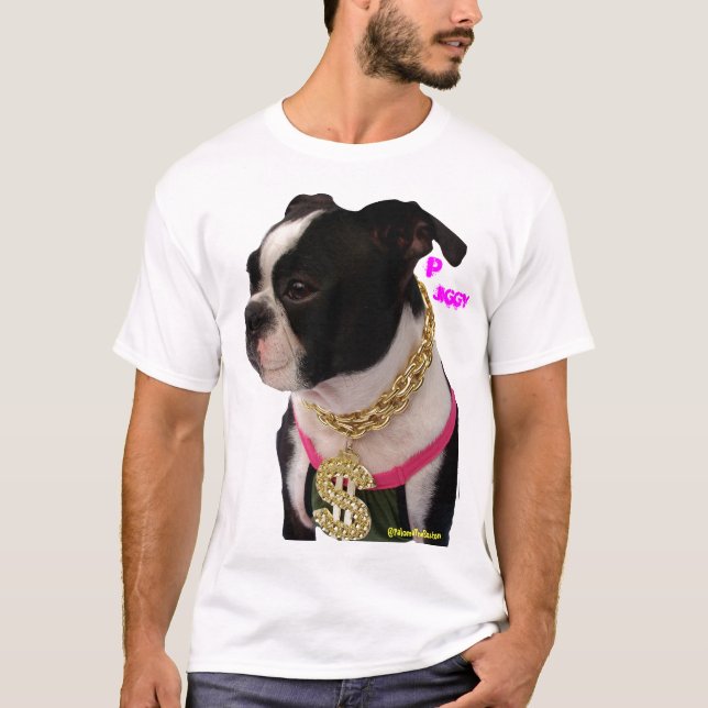 Boston Terrier Rapper tee shirt (Front)