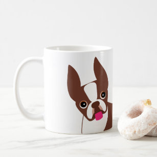 Boston Terrier Red Brown and White Coffee Mug