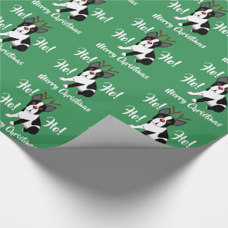 Boston Terrier Reindeer Christmas Wrapping Paper