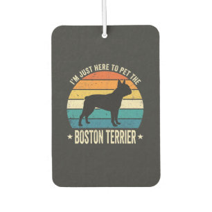Boston Terrier Retro Dog Lover Graphic_1 Car Air Freshener