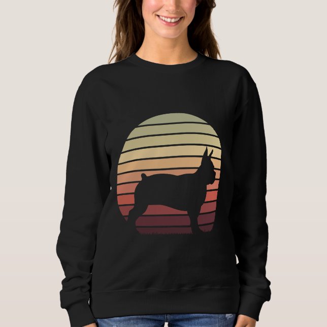 Boston Terrier   Retro Sunset Boston Terrier Dog S Sweatshirt (Front)