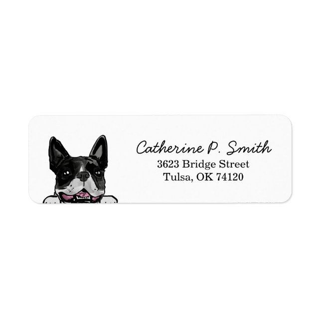Boston Terrier Return Address Label (Front)