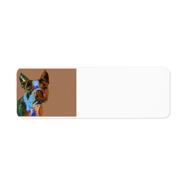 Boston Terrier Return Address Label (Front)