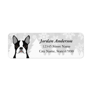 Boston Terrier Return Address Labels
