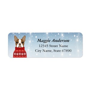 Boston Terrier Return Address Labels