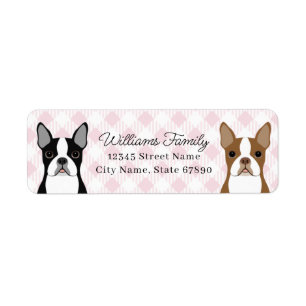 Boston Terrier Return Address Labels
