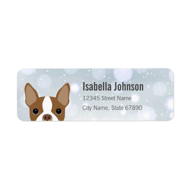 Boston Terrier Return Address Labels (Front)