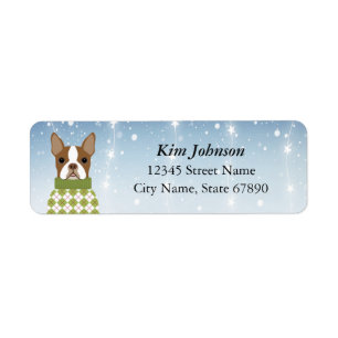 Boston Terrier Return Address Labels