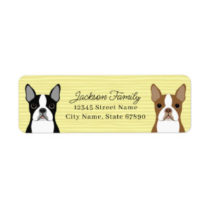 Boston Terrier Return Address Labels