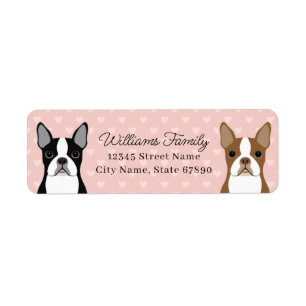 Boston Terrier Return Address Labels