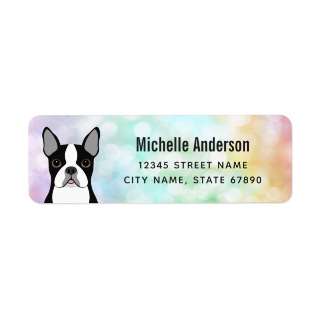 Boston Terrier Return Address Labels (Front)