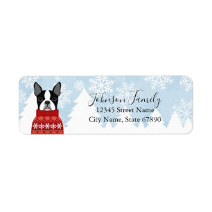 Boston Terrier Return Address Labels