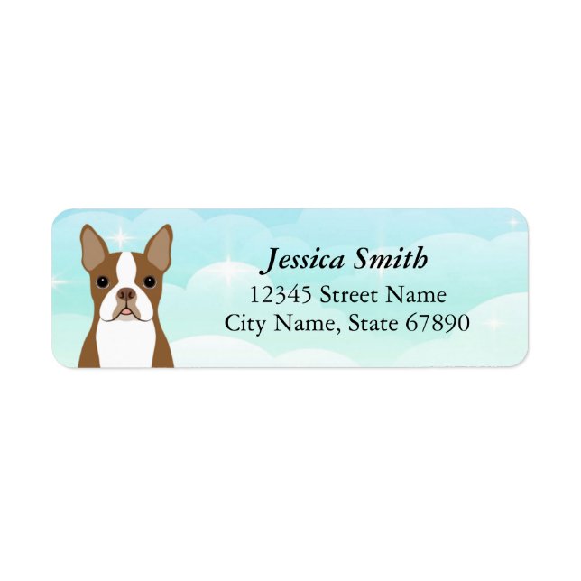 Boston Terrier Return Address Labels (Front)