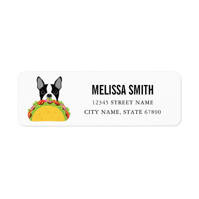 Boston Terrier Return Address Labels (Front)