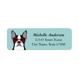 Boston Terrier Return Address Labels