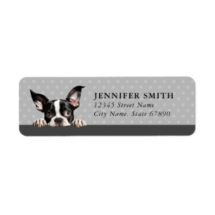 Boston Terrier Return Address Labels
