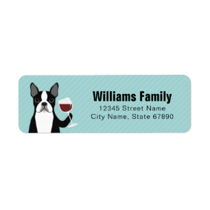 Boston Terrier Return Address Labels