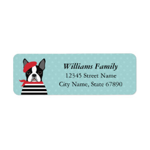 Boston Terrier Return Address Labels