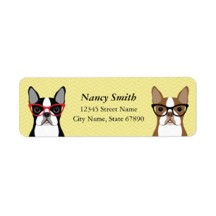 Boston Terrier Return Address Labels