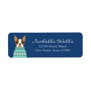 Boston Terrier Return Address Labels