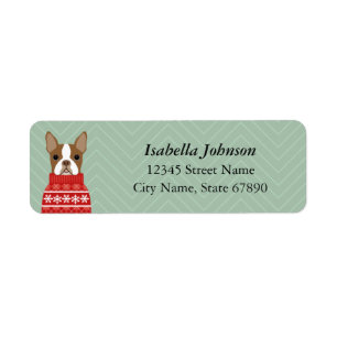 Boston Terrier Return Address Labels