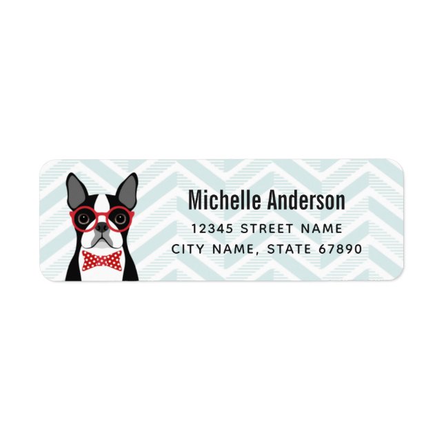 Boston Terrier Return Address Labels (Front)