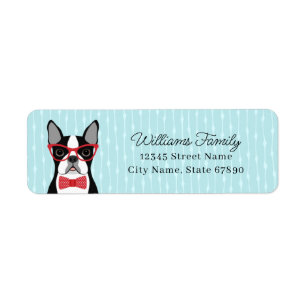 Boston Terrier Return Address Labels