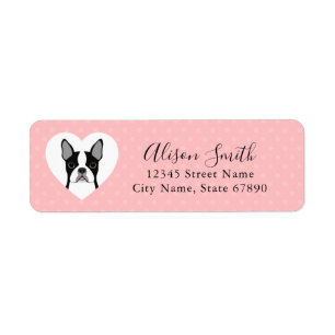 Boston Terrier Return Address Labels