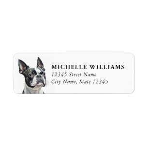 Boston Terrier Return Address Labels
