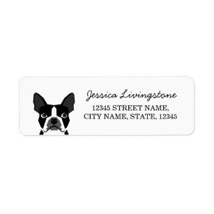 Boston Terrier Return Address Labels - cute boston