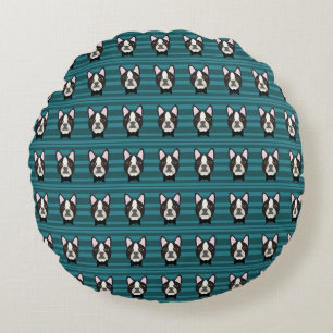 Boston Terrier Round Cushion