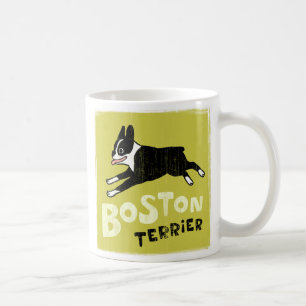 Boston Terrier Running   Cool Pet Dog Lover's Coffee Mug