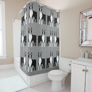 Boston Terrier Shower Curtain