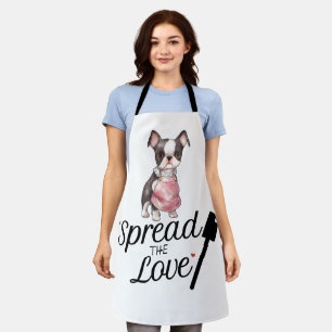 Boston Terrier Spread The Love Apron