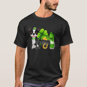Boston Terrier St Patrick s Day Irish C  Dog T-Shirt