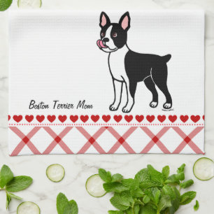 Boston Terrier Standing Tea Towel