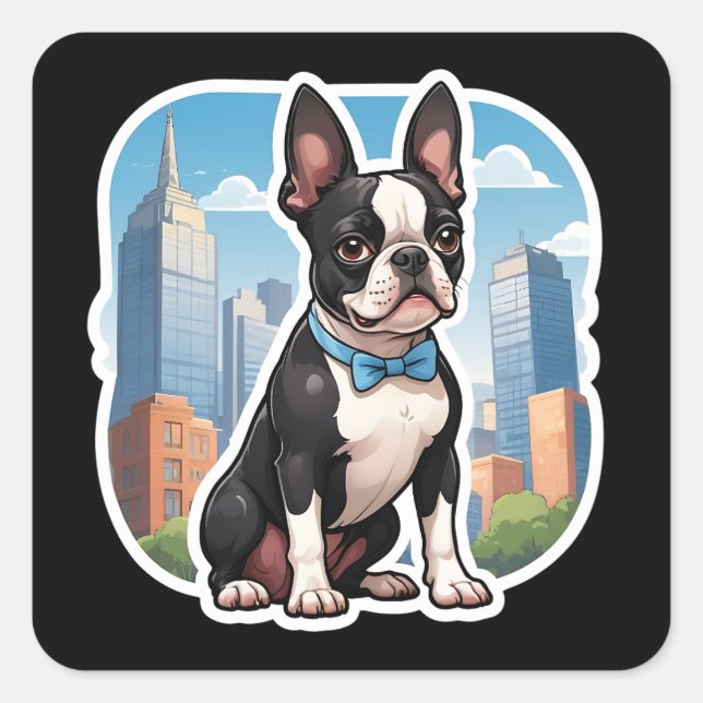 Boston Terrier Sticker (Front)