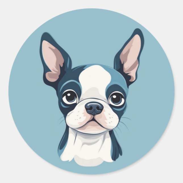 Boston Terrier Sticker (Front)
