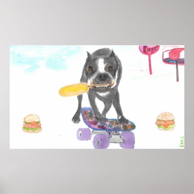 Boston Terrier Sweet Dream Poster (Front)
