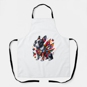 Boston Terrier t-shirt origami funny cute Classic Apron
