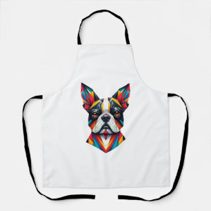 Boston Terrier t-shirt origami funny cute Classic Apron