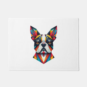 Boston Terrier t-shirt origami funny cute Classic Doormat