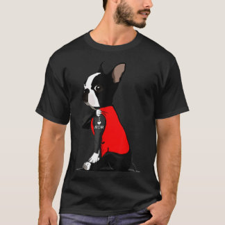 Boston Terrier Tattoos I Love Mum T-Shirt