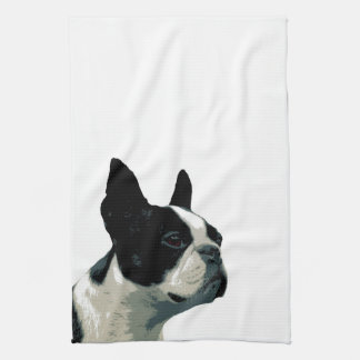 Boston terrier tea towel