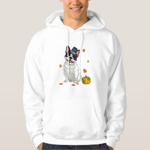 Boston Terrier Thanksgiving Costume Pilgrim Turkey Hoodie