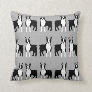 Boston Terrier Throw Pillow