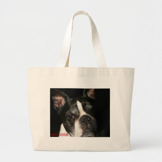 Boston Terrier: Too Cute Large Tote Bag